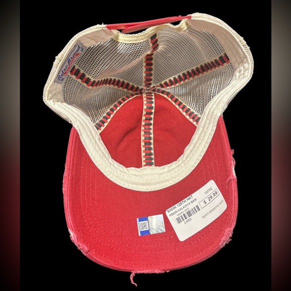 NWT Alabama Crimson Tide Retro Brand 125 Years of Football Tattered Hat Cap - Picture 2 of 6